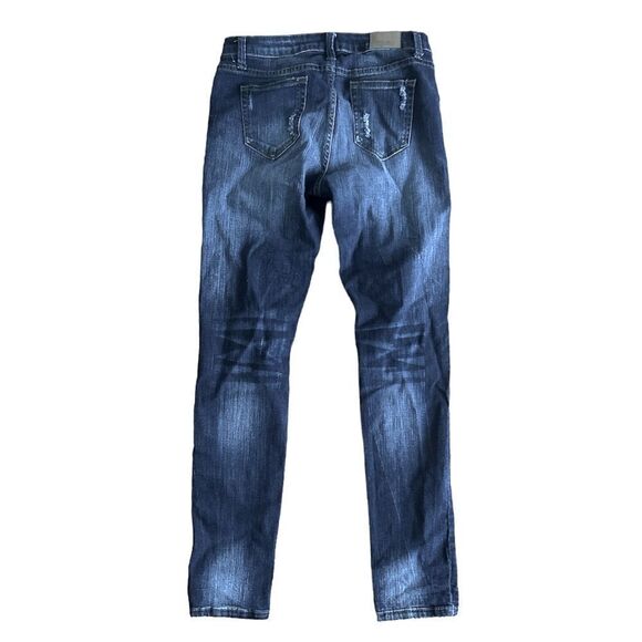 I&M Jeans Skinny Medium Wash Distressed Women size 7 EUC - Picture 2 of 4